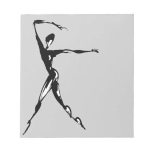 stylised dancing design notepad