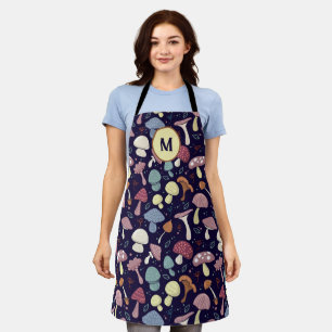 Stylised Dark Forest Mushroom Custom Apron