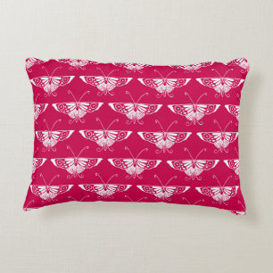 Stylised Deco butterfly - fuchsia pink Decorative Cushion
