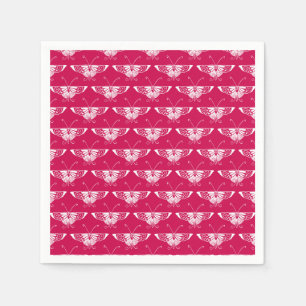 Stylised Deco butterfly - fuchsia pink Napkin