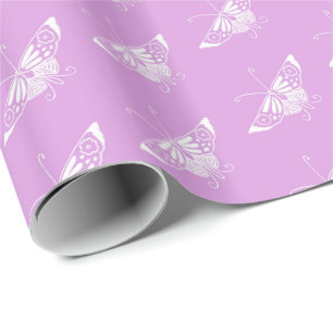 Stylised Deco butterfly  - light orchid Wrapping Paper