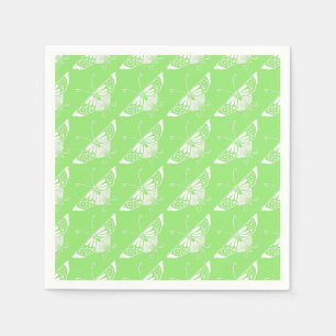 Stylised Deco butterfly  - lime green Napkin