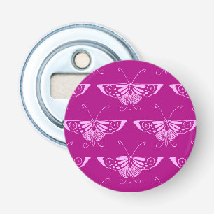 Stylised Deco butterfly - magenta and pink Bottle Opener