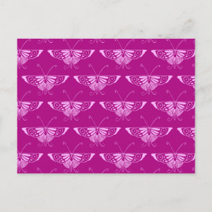 Stylised Deco butterfly - magenta and pink Postcard