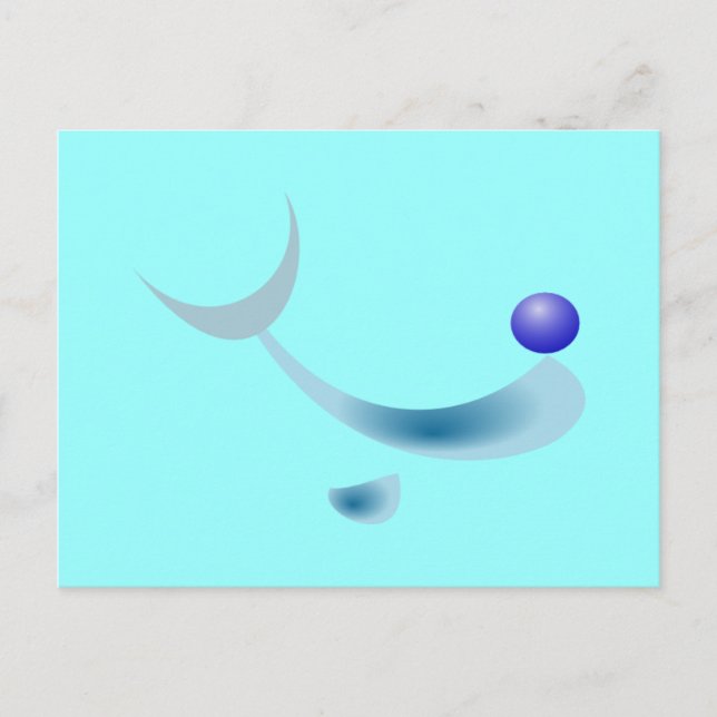 stylised dolphin postcard (Front)