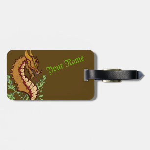 Stylised Dragon Luggage Tag