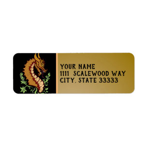 Stylised Dragon Return Address Label