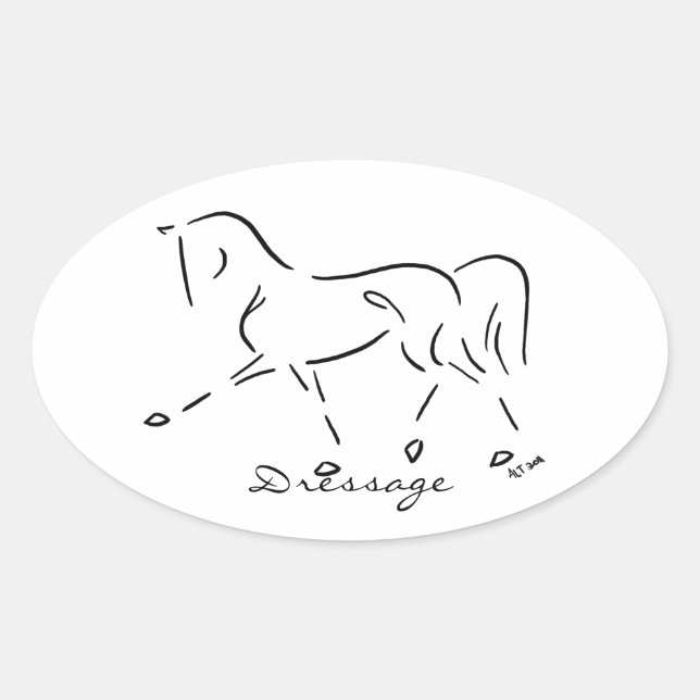 Stylised Dressage Sticker (Front)