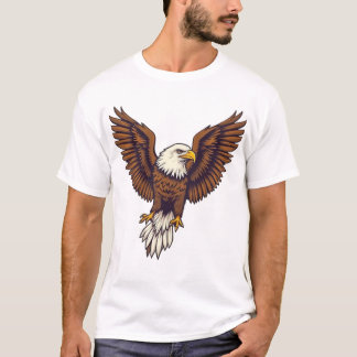 Stylised Eagle Landing - Graphic Illustration T-Shirt