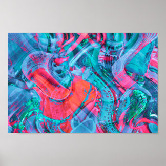 Stylised Electronic Circuit Components Poster