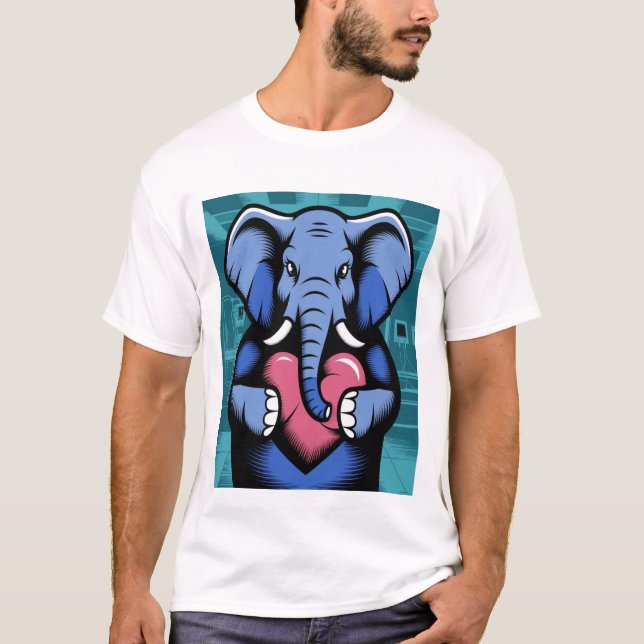 Stylised elephant  T-Shirt (Front)