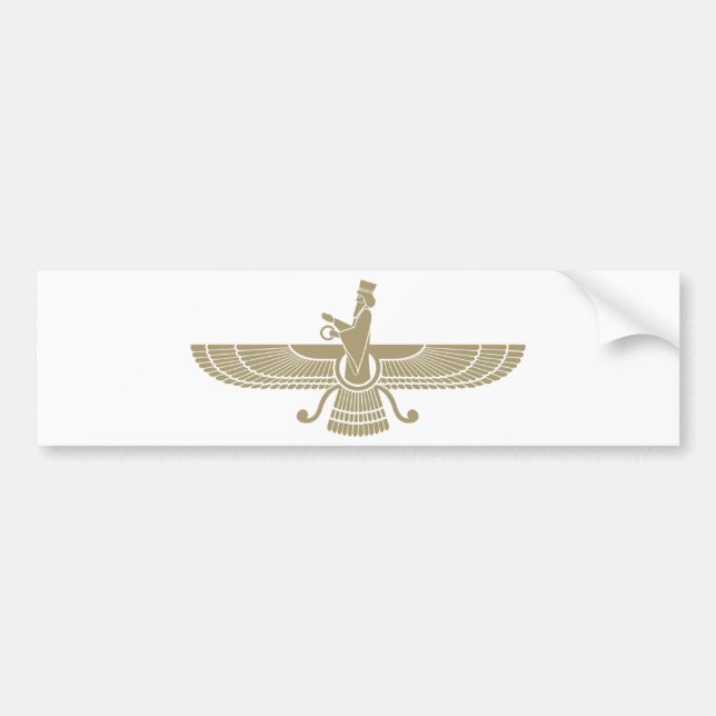 Stylised Faravahar Bumper Sticker (Front)