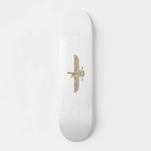 Stylised Faravahar Skateboard (Front)