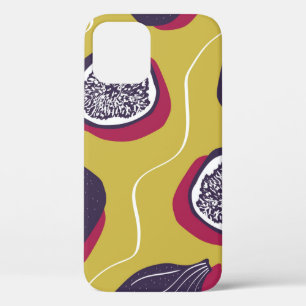 Stylised Figs Vintage Vegetable Print iPhone 12 Case