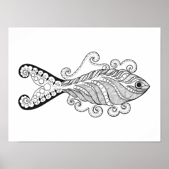 Stylised Fish 2 Poster (Front)