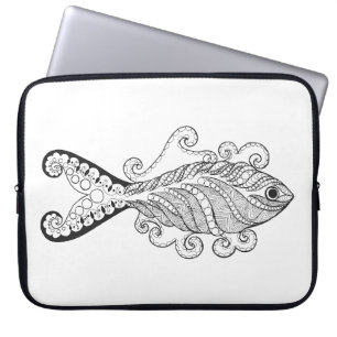 Stylised Fish Laptop Sleeve