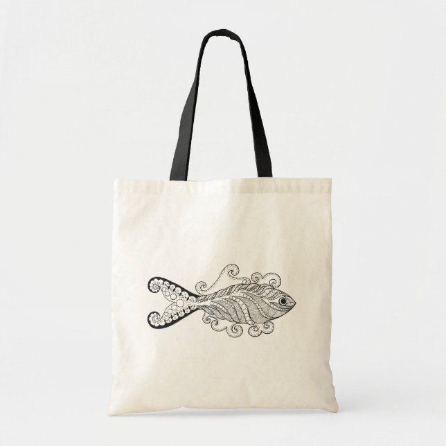 Stylised Fish Tote Bag (Front)