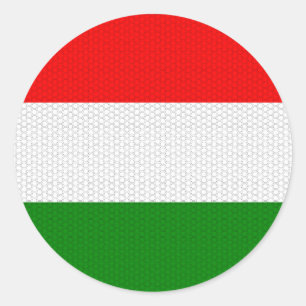 Stylised Flag of Hungary  Classic Round Sticker