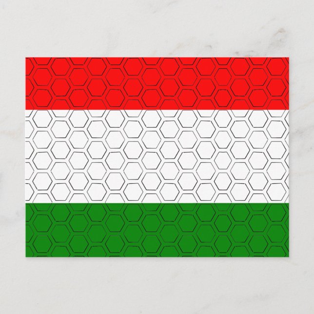 Stylised Flag of Hungary    Postcard (Front)