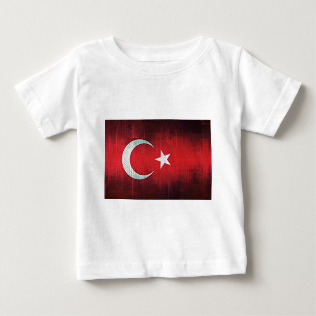 Stylised Flag of Turkey Baby T-Shirt (Front)