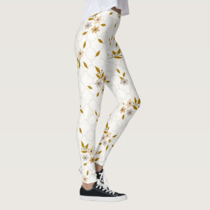 Stylised Floral Print Leggings