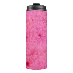 Stylised Floral Thermal Tumbler with Bold Rose Art
