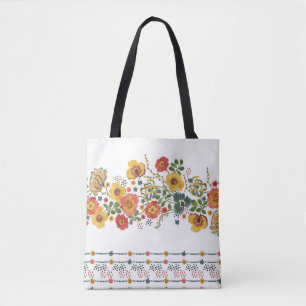 Stylised Floral: Watercolor Seamless Design. Tote Bag