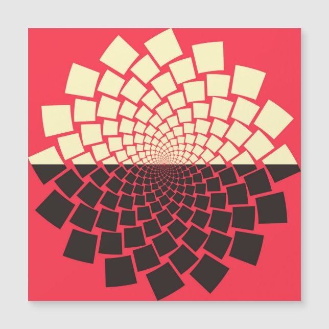 Stylised Flower: Black Red Ivory (Front)