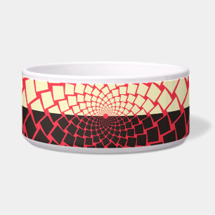 Stylised Flower: Black Red Ivory