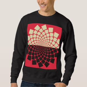 Stylised Flower: Black Red Ivory Sweatshirt