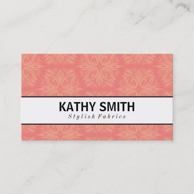 Stylised Flower Pattern | Chic Business Card (Front)