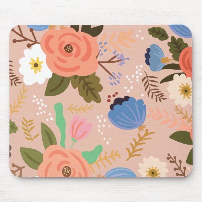 Stylised flower pattern mouse pad (Front)