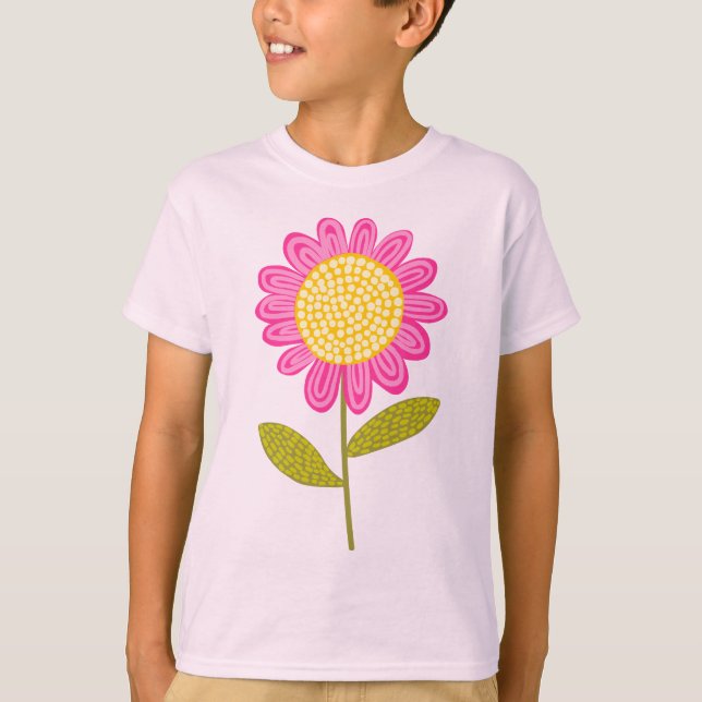 Stylised Flower T-Shirt (Front)