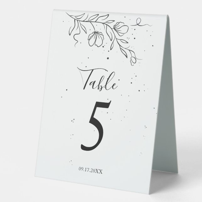 Stylised flowering branch and drops of ink table t (Front)