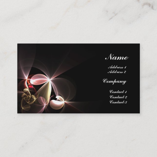 Stylised Flowers Business Card (Front)