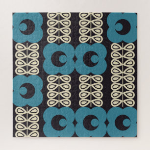 Stylised Flowers: Modern Vintage Geometric. Jigsaw Puzzle