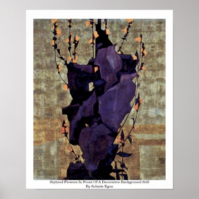 Stylised Flowers Poster (Front)