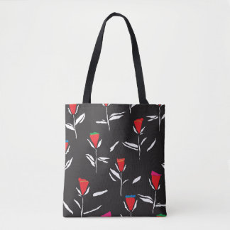 Stylised Flowers: Vintage Pattern Elegance Tote Bag
