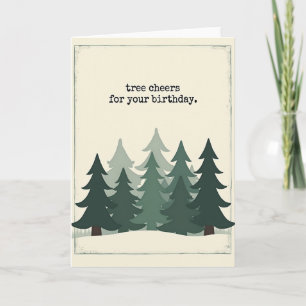 Stylised Forest Birthday Card
