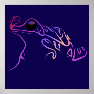Stylised Frog Poster