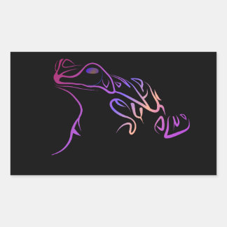 Stylised Frog Rectangular Sticker