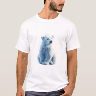 Stylised Frosty Polar Bear Cub Men T-Shirt