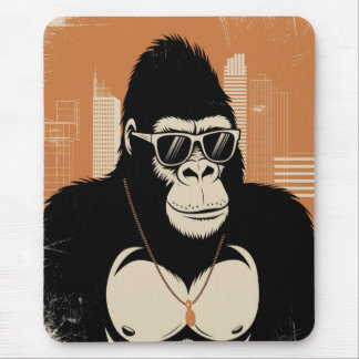 Stylised gorilla mouse pad