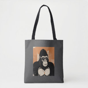 Stylised gorilla  tote bag