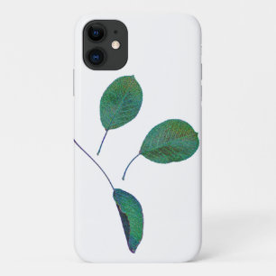 Stylised Green Pear Tree Leaves iPhone 11 Case