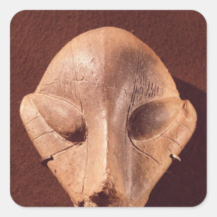 Stylised head, from Predionica Square Sticker