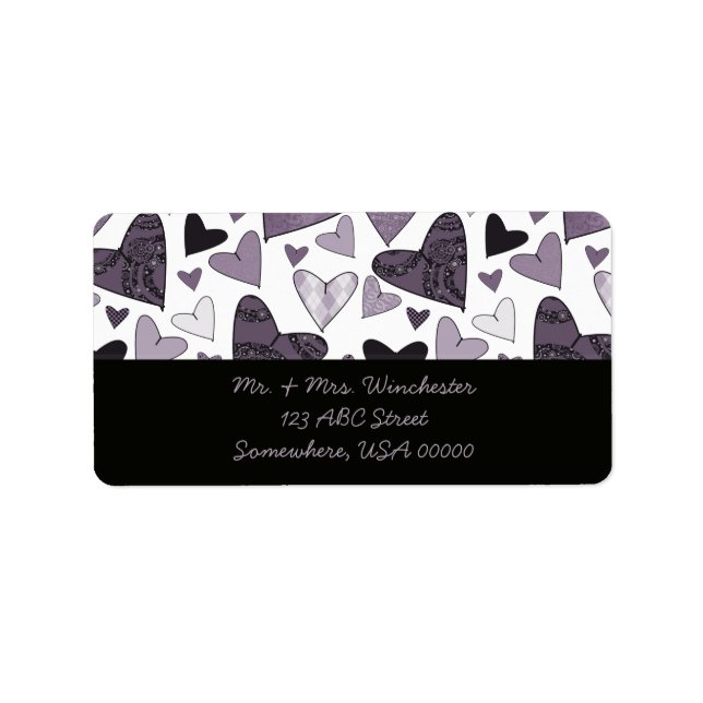 Stylised Hearts Label (Front)