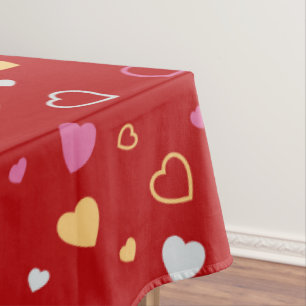 Stylised hearts pattern 2 tablecloth