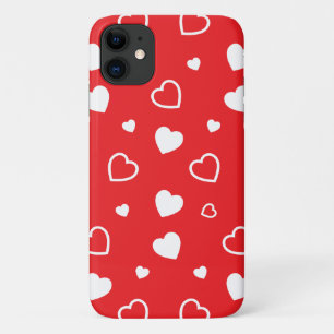 Stylised hearts pattern 4 iPhone 11 case