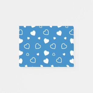 Stylised hearts pattern 7 post-it notes